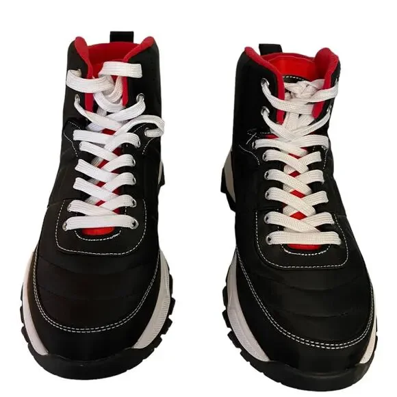 Calvin Klein Jeans Cremina Nylon Puffy Black High Top Sneaker Size 10 - Picture 3 of 7